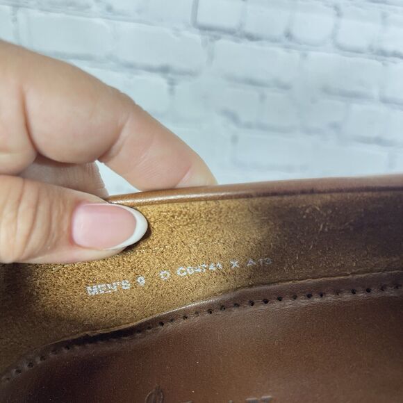 Cole Haan Loafer Shoes Men Size 9D Brown Leather Slip On Tassel Preppy Office - Picture 10 of 13